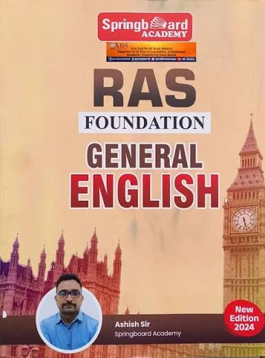 Springboard Academy RAS Foundation General English by Ashish Sir — New Edition