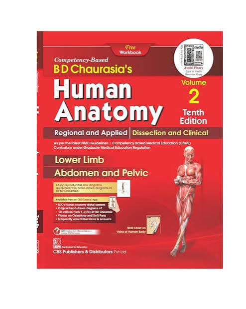 BD Chaurasia's Human Anatomy Volume 2: Lower Limb, Abdomen and Pelvis, Tenth Edition 2026 (CBS Publishers)