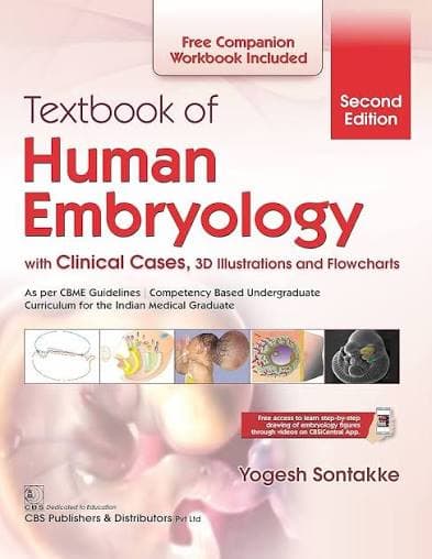 Textbook of Human Embryology with Clinical Cases, 3D Illustrations and Flowcharts, Second Edition by Yogesh Sontakke (CBS Publishers)