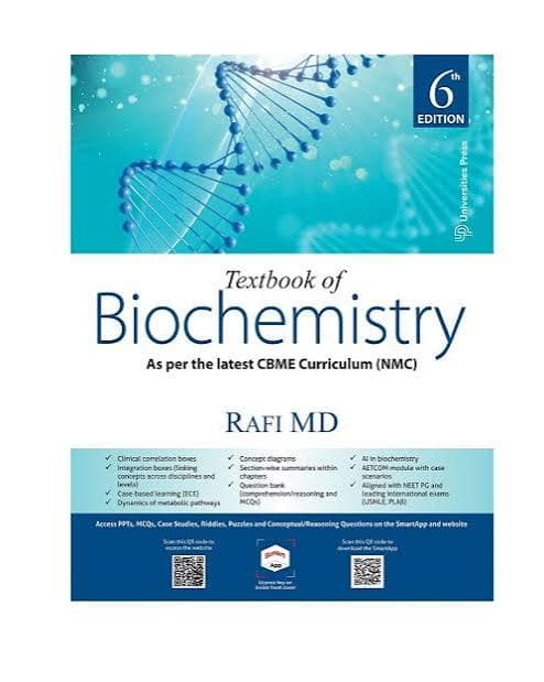 Textbook of Biochemistry (6th Edition) by Rafi MD (Universities Press)