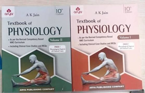 Textbook of Physiology (Set of 2 Volumes, 10th Edition) by A K Jain (Arya Publishing Company)