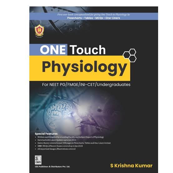 ONE Touch Physiology by S Krishna Kumar (CBS Publishers & Distributors)