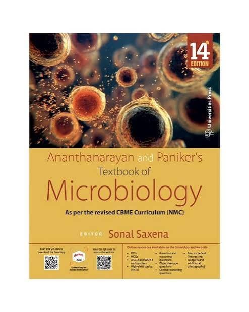 Ananthanarayan and Paniker's Textbook of Microbiology, 14th Edition (Medical Textbook) — Editor: Sonal Saxena (Universities Press)