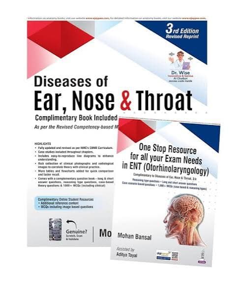 Dr. Mohan Bansal's Diseases of Ear, Nose & Throat, 3rd Edition (Revised Reprint) — With Complimentary One Stop Resource for All Your Exam Needs in ENT, Assisted by Dr. Aditya Tayal (Jaypee Brothers Medical Publishers)