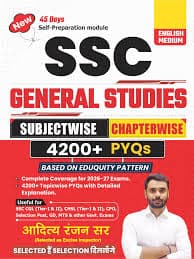 SSC General Studies Subjectwise Chapterwise 4200+ PYQs by Aditya Ranjan Sir: 45 Days Self-Preparation Module, Based on the Enquiry Pattern, Complete Coverage for the 2026-27 Exams (English Medium)