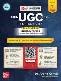McGraw Hill's Courseware on NTA UGC NET/SET/JRF 2026 Compulsory General Paper-I: Teaching & Research Aptitude, 3rd Edition by Dr. Arpita Karwa (Ph.D., NTA Gold Medalist) — Includes June 2025 and January 2026 Solved Papers