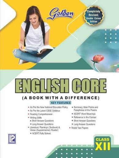 Golden English Core (A Book with a Difference) for Class XII (Class 12) — Completely Revised, Double Colour Edition, Laxmi Publications