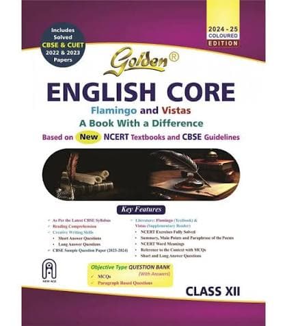 Golden English Core — Flamingo and Vistas, A Book With a Difference, for Class XII (Class 12), Coloured Edition 2024-25