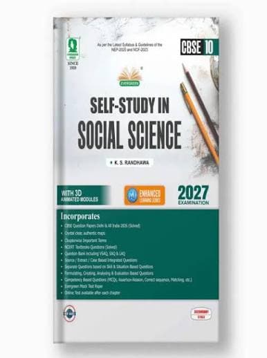 Self-Study in Social Science for Class 10 (2027 Examination) — K.S. Randhawa | Evergreen Publications