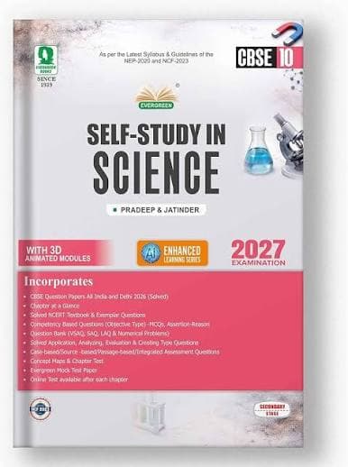 Self-Study in Science for Class 10 (2027 Examination) — Pradeep & Jatinder | Evergreen Publications