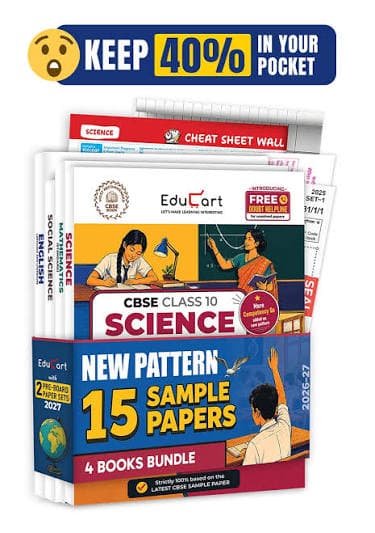 Educart CBSE Class 10 Sample Papers 2026-27 Combo (4 Books Bundle) – Science, Mathematics, Social Science & English, 15 Sample Papers Each, New Pattern, English Medium