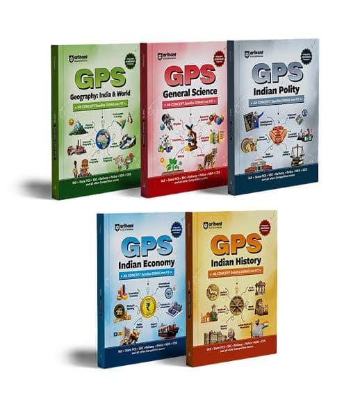 GPS Combo Set of 5 Books – Geography: India & World, General Science, Indian Polity, Indian Economy & Indian History, Infographic, Mindmap & Flowchart, for IAS, State PCS, SSC, Railway, Police, NDA & CDS, Arihant, English Medium