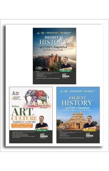 Avadh Ojha Combo Set of 3 Books – Ancient History of India Simplified, Medieval History of India Simplified & Indian Art and Culture Simplified, for UPSC IAS & State PCS Civil Services Exams, Disha Publication, English Medium