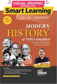 Modern History of India Simplified by Avadh Ojha – for UPSC & State PSC Civil Services Exams, Visual Graphic Approach, Four Colour, Infographics, Mind Maps & Flowcharts, Disha Publication, English Medium