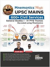 Mnemonics Magic for UPSC Mains – 600+ Civil Services General Studies Paper I to IV PYQ Themes (2025-2013) Decoded using Mnemonics, Avadh Ojha Special, Disha Publication, English Medium
