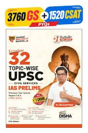 Errorless 32 Topic-wise UPSC Civil Services IAS Prelims Previous Year Solved Papers 1 & 2 (1995-2026) – 3760 GS + 1520 CSAT PYQs, 17th Edition, by Dr. Mrunal Patel, Disha Publication, English Medium