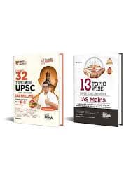 Disha Combo (2 Books) Topic-wise UPSC Civil Services IAS Prelims (1995-2026) & Mains (2025-2013) Previous Year Solved Papers, 17th Edition Prelims, English Medium