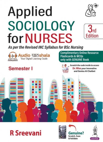 Applied Sociology for Nurses by R Sreevani | 3rd Edition | BSc Nursing Semester I | Revised INC Syllabus | Jaypee | English Medium