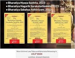 New Criminal Laws BNS BNSS BSA Bare Acts 2026 | Universal