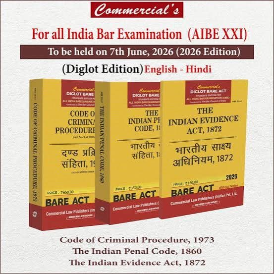 Commercial IPC, CrPC & Evidence Act Diglot Bare Act Set
