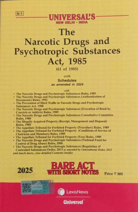 NDPS Act 1985 Bare Act 2025 with Rules | Universal