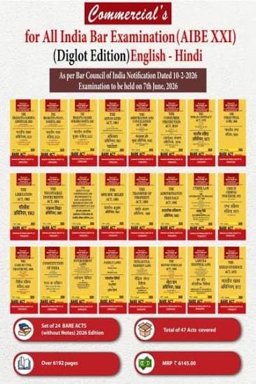 Commercial AIBE Diglot Bare Acts Set of 24 | 2026