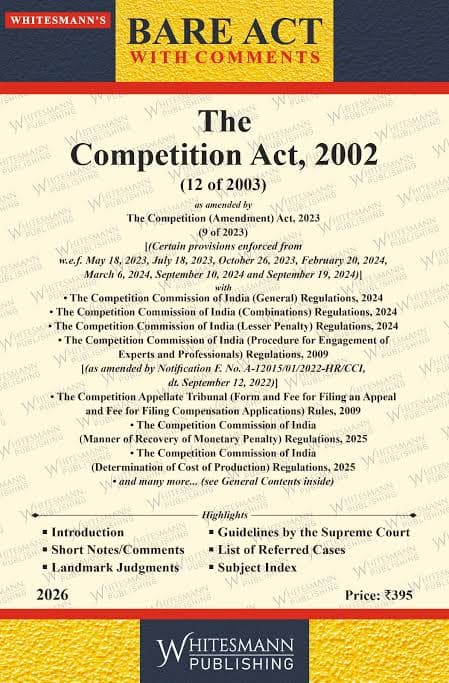 Competition Act 2002 Bare Act with Comments | Whitesmann