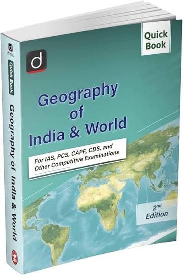 Drishti IAS Quick Book Geography of India and World 2nd Edition book cover, English medium, for IAS, PCS, CAPF and CDS exams