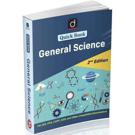 Drishti IAS Quick Book General Science 2nd Edition book cover, English medium, for IAS, PCS, CAPF and CDS exams