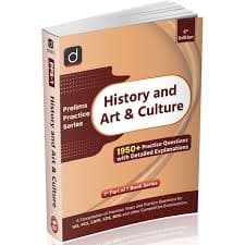 Drishti IAS Prelims Practice Series History and Art and Culture 6th Edition book cover, 1950+ practice questions, English medium