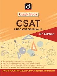 Drishti IAS Quick Book CSAT UPSC CSE GS Paper-II 2nd Edition book cover, English medium, for IAS, PCS, CAPF and CDS exams