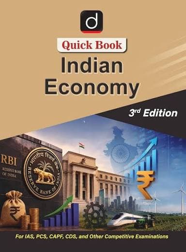 Drishti IAS Quick Book Indian Economy 3rd Edition book cover, English medium, for IAS, PCS, CAPF and CDS exams