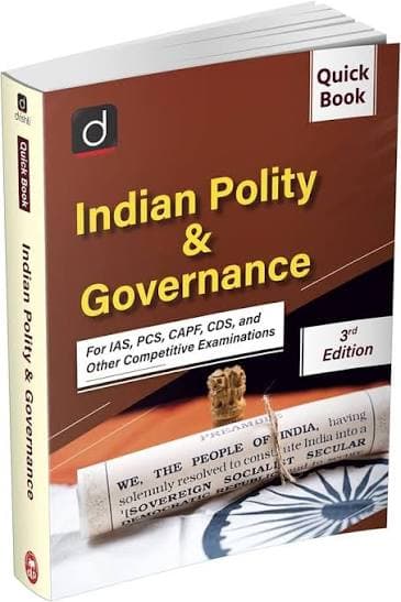 Drishti IAS Quick Book Indian Polity and Governance 3rd Edition book cover, English medium, for IAS, PCS, CAPF and CDS exams