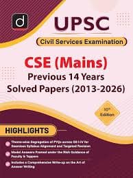 Drishti IAS UPSC CSE Mains Previous 14 Years Solved Papers 2013-2026, 10th Edition book cover, English medium