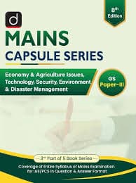 Drishti IAS Mains Capsule Series GS Paper-III Economy, Agriculture, Technology, Security, Environment and Disaster Management, 8th Edition book cover, English medium