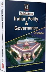 Drishti IAS Quick Book Indian Polity and Governance 4th Edition book cover, English medium, for IAS, PCS, CAPF and CDS exams